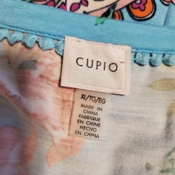 Cupio Colorful Floral/Paisley Print Sleeveless Knit Top, Size XL, Boho - Picture 8 of 8